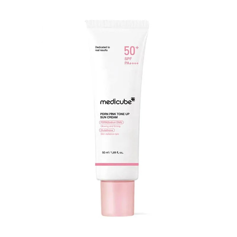 کرم ضدآفتاب روشن‌کننده مدیکیوب مدل PDRN Pink Tone Up